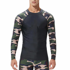 Rashguards de manga larga de camuflaje de alta calidad para BJJ y MMA Precio para Rashguards comprimidos de manga corta a la venta - Product Image 1