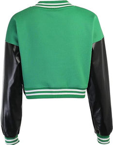 Veste bomber en cuir à manches longues pour homme et femme, automne-hiver 2025, style baseball, coupe-vent, streetwear, logo sur le devant, vestes pour homme - Product Image 6