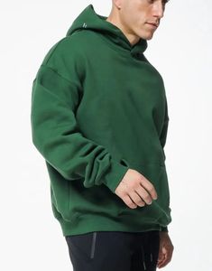 High Quality Oversize Pullover Heavyweight French Terry Hoodie for Men Custom Logo Men's Drop Hooded Sweatshirt Boxy Fit Hoodies - Product Image 4