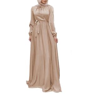 Dubai Jalabiya caftán marroquí nuevas mujeres musulmanas árabe caftán islámico Maxi Vestido de manga larga árabe Jilbab Abaya al por mayor Fro - Product Image 5