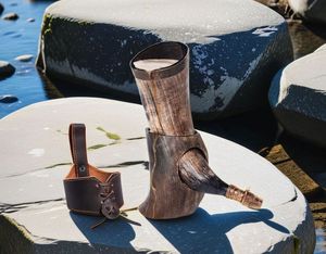 ชุดแตรดื่มโค้งสไตล์นางฟ้าขัดเงาและเป็นมิตรกับสิ่งแวดล้อมพร้อมขาตั้งและซองหนังจากงานฝีมือ HF - Product Image 1