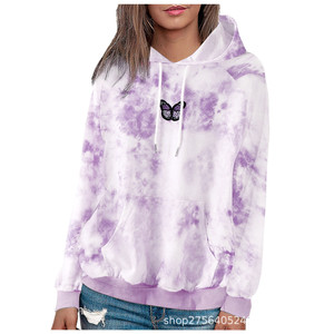 Sudadera con capucha con estampado de fotos en 3D de talla grande para mujer, sublimación gráfica personalizada, poliéster en blanco con logotipo frontal, diseño lavado con ácido - Product Image 2