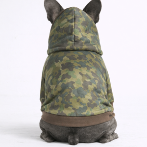 เสื้อฮู้ดดี้ลายไม้คอนกรีตสำหรับสุนัข ลายพรางมอส ผ้าฟลีซนุ่ม เสื้อกันหนาวมีฮู้ด อุ่นสบาย ใส่ได้ในฤดูหนาวสำหรับสุนัข - Product Image 2