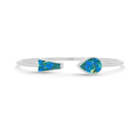 Bracelet ajustable en argent sterling 925 de haute qualité, tendance, avec opale péruvienne, serti de pierres en forme de poire, fait à la main