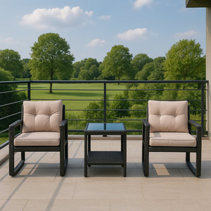 RK00019 Modern 3PCS High Quality Outdoor Garden Furniture Set Stylish Wicker Rocking <b>Chair</b> for Hotel Bedroom Rattan Patio Rocker - Product Image 1