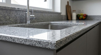 Scie à pont CNC 5 axes robuste pour pierre, pour la découpe en biseau et le perçage de trous de lavabo, avec ventouse et calibrage par caméra