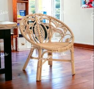 Chaise de chambre d'enfant en rotin tissé à la main et en bambou naturel Offre Spéciale meubles de salle de jeux pour enfants chaise tissée pour bébé et tout-petits - Product Image 6