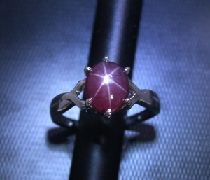 Anillo de Plata de Ley 925 con Rubí Estrella Natural, Hecho a Mano, con Gema de 6 Puntas, Certificado por Terceros, para Bodas y Fiestas - Product Image 2