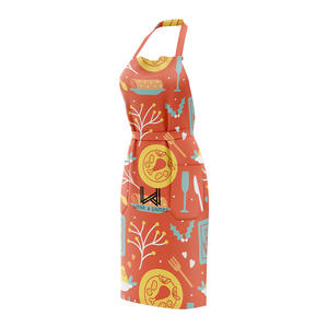 Tablier de cuisine en coton doux de haute qualité, tablier de cuisine sans manches réutilisable et tendance, logo personnalisé, imperméable, OEM ODM - Product Image 3