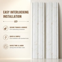 Panneau mural en PVC à motif marbré blanc, imperméable, décoratif, revêtement intérieur