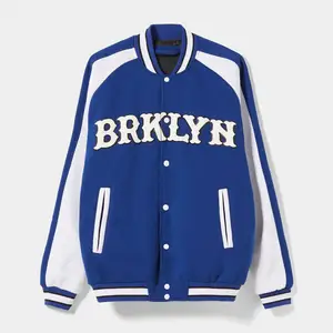 사용자 정의 호흡기 인쇄 양털 재킷 도매 빈 대량 일반 남여 블랙 남성 여성 varisty 야구 letterman varsity 재킷