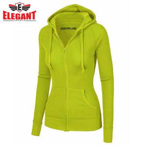 Women Zipper Style Multi Color <b>Fleece</b> <b>Hoodies</b> With Pocket Your Own Logo Design Women <b>Hoodies</b> by ELEGANT SPORTS - Product Image 5