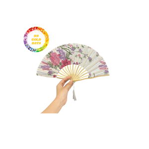 พัดลมไม้ไผ่พับได้พร้อมการพิมพ์ส่วนบุคคลพัดลมเป็นมิตรต่อสิ่งแวดล้อมสำหรับการส่งเสริมการขายหรือตกแต่งของขวัญการเดินทาง - Product Image 4