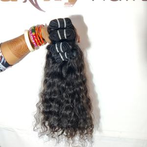 Extensiones de cabello Remy virgen crudo, paquetes de trama doble, sin enredos, sin desprendimiento, sin procesar, indio, estilos de ondas de agua profunda - Product Image 5