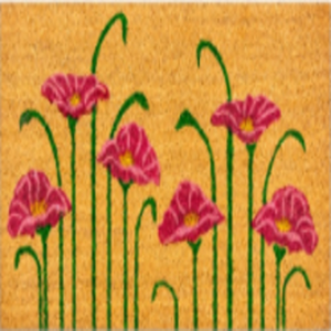 Nouveau tapis en fibre de coco avec support en PVC, épaisseur moyenne, rectangulaire, fabriqué à la machine, antidérapant, lavable, durable, écologique, couleur unie - Product Image 1