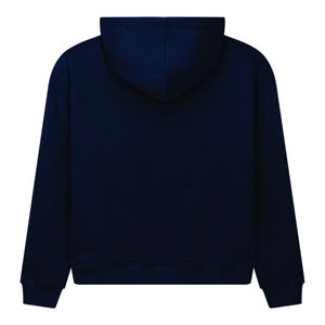 เสื้อมีฮู้ดแบบสวมหัวสำหรับผู้ชายผ้าฟลีซ30% 70% ผ้าฝ้ายรีไซเคิลขนาดกลางแบบทั่วไป