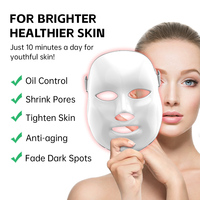 Masque facial LED professionnel personnalisé pour la maison, portable, rouge, vert, jaune, infrarouge, photothérapie, anti-acné, anti-âge, soin de la peau