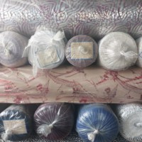 Tissu imprimé en feuille de polyester spandex fabriqué en corée pour la confection de vêtements et de robes de soirée
