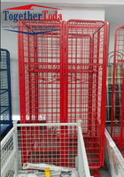 Chariot de logistique d'entrepôt robuste en acier, gain de place, avec étagère mobile et porte-manteau, pour pompiers/EMS, 20 pouces