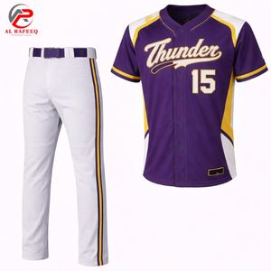 Uniformes de baseball personnalisés de la meilleure qualité, vente en gros, usine de sublimation, fournisseur de vêtements d'équipe OEM, vêtements de sport respirants, tissu à séchage rapide - Product Image 5