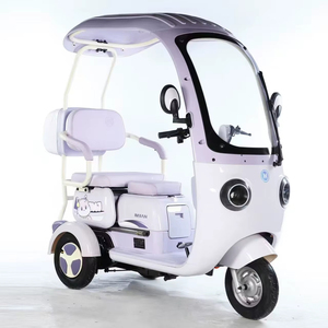 Prix Économiques Magnifique Scooter Tricycle Électrique à Pédales 3 Roues Style Chopper avec Siège Passager pour 2 Adultes et <span class=keywords><strong>Toit</strong></span> en Promotion - Product Image 1