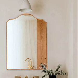 Miroir en laiton : Miroir festonné, Miroirs de salle de bain asymétriques - Product Image 1