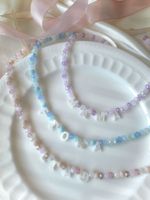 Collier personnalisé en gros avec initiale en pierre précieuse, pendentif lettre léger en tourmaline et perles de rocaille, bijoux en pierre naturelle pour femme, idéal pour un cadeau