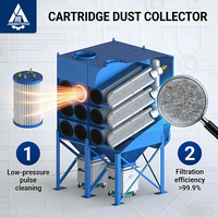 Sistema de Filtro de Cartuchos Industrial con Limpieza por Pulsos para Filtración de Polvo Fino Personalizado