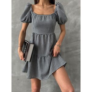 Vestido a Cuadros Negro al por Mayor de Topshow - Product Image 2