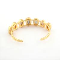 Bracelet manchette fait main perle baroque d'eau douce naturelle texturée Double bande multi-perle réglable bijoux de mode
