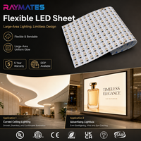 Feuille LED UL/ETL 24V SPI Monochrome Découpable, Panneau LED Flexible pour Éclairage de Fond en Onyx et Marbre