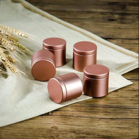 Fabricant personnalisé grand stock 30g cylindre en métal boîte de conserve de thé emballage avec bouchon à vis Matcha poudre peut thé conteneur