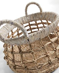 Panier naturel durable paniers jonc de mer jacinthe d'eau panier de jute organisation domestique faire la maison vêtements organisateur - Product Image 5