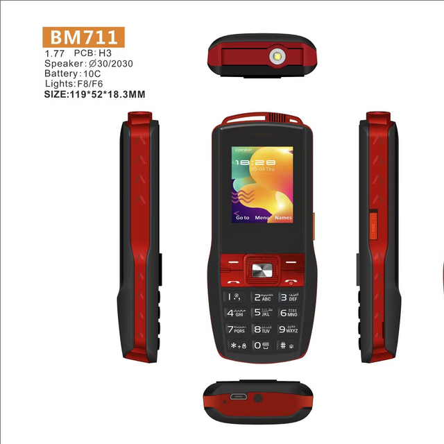Big Torch 2G G Cellphone Bar Keypad Feature Phone 1.77 Inch OEM Feature Cellular 5C 800mAh Battery 2G Feature Mobile Cellphone