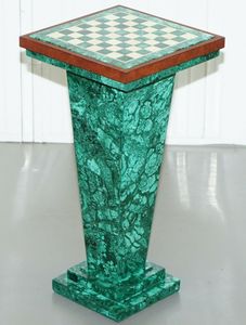 Marble <b>Chess</b> <b>Table</b> with Polished <b>Board</b> Traditional Design Home Furniture for Bedroom Living Room or Outdoor Use - Product Image 3