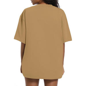 Chemises grande taille unies T-shirt grande taille en coton pour femmes avec logo personnalisé - Product Image 6