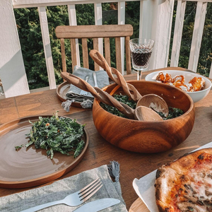 Tazones de Madera de Acacia de Alta Calidad, Madera Natural Ligera y Pulida, Tazones para Servir Alimentos para el Hogar, Restaurante, Comedor, MULTI CRAFT - Product Image 6