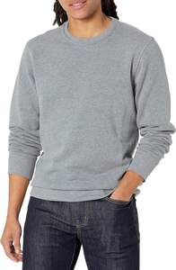 <b>Light</b> Grey Heather Men's Fleece Crewneck Sweatshirt (Winter Embroidered Oversized) (Available in Big Tall) GK Leather Industries - Product Image 2