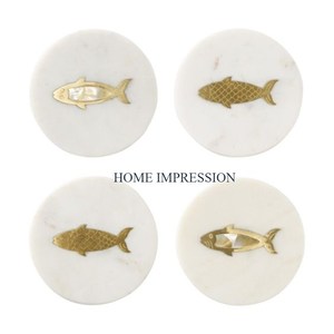 จานรองแก้วทองแดงเคลือบเงาดีไซน์ใหม่สำหรับตกแต่งโต๊ะในครัวสุดหรู - Product Image 5