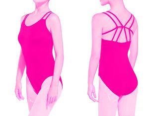 Justaucorps classique en coton à col en V pour femmes adultes, pour la danse, le ballet et la gymnastique, costume de danse polyvalent, modèle personnalisé - Product Image 1