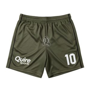 กางเกงขาสั้นเล่นฟุตบอลสีเขียวแบบพรีเมี่ยมกางเกงขาสั้นผ้าโพลีเอสเตอร์แห้งเร็วสำหรับผู้ชายชุดทีมออกแบบได้ตามต้องการ - Product Image 2