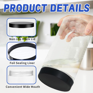 เหยือกพลาสติกใส่อาหารเปล่าใสสำหรับสัตว์เลี้ยง1000กรัมภาชนะเก็บอาหาร - Product Image 5