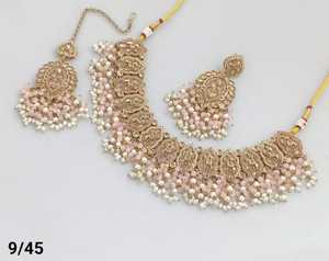 Antique Gold Plated Beautiful Stunning Cubic Zircon <b>Crystal</b> Dangle Drop Choker Wedding Necklace Jewelry With <b>Earrings</b> for Women - Product Image 2