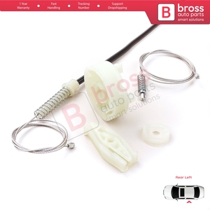 BWR912 Kit de reparación de regulador de ventana trasera izquierda para 206 CC 2D T16 2000-2008 2 puertas Coupe Cabrio 922357 Bross Auto Parts - Product Image 6