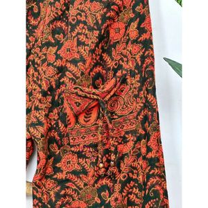 Unisex Winter Haus Pyjama Luxurious Yak <b>Wool</b> Blend Elegant Paisley Drawstring Soft Comfortable Warm Wrap Mid Waist Bequemen PJ - Product Image 2