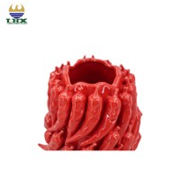 Chili Pepper Vase En Céramique À La Main 3D Légumes Thème Fleur Vase Moderne Art Déco Décor À La Maison Table Pièce Maîtresse OEM ODM