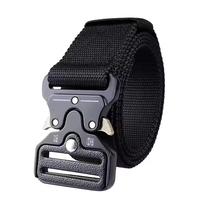 Cinturón Táctico de Liberación Rápida para Hombre, Informal, para Caza, Senderismo y Actividades al Aire Libre, de Tela de Poliéster Ajustable, Aleación de Metal de Alta Resistencia, 5.0 cm