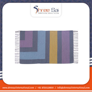 Alfombra de cocina de gran tamaño de algodón 100% de diseño moderno hecha a mano bordada a rayas logotipo personalizado lavable uso multiusos - Product Image 6