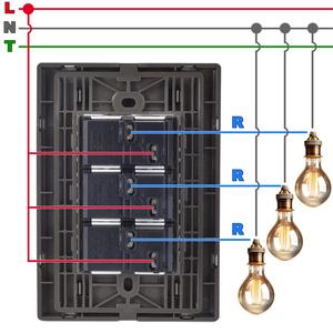 Interruttori Accattivanti, MXIIX-003, 3 Pezzi, Switchx3, 125-250VAC, 10A, 50/60Hz, Argento, Acciaio Inossidabile/PC. - Product Image 3