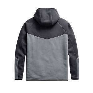 Chaqueta Deportiva con Capucha y Cremallera Completa para Hombre, de Forro Polar Técnico, Color Carbón, Ligera, Cálida, para Entrenamiento Atlético, Ropa Deportiva Premium - Product Image 2